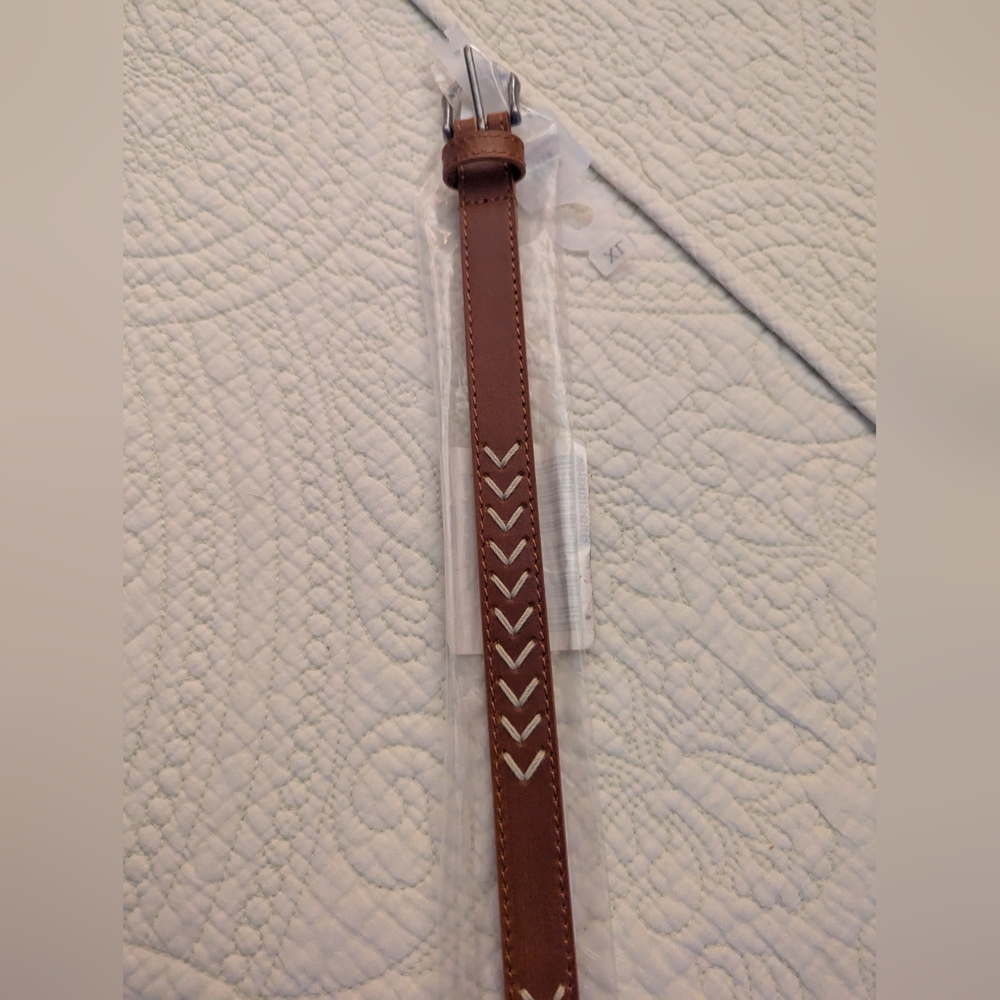 Brown Leather Men's Belt